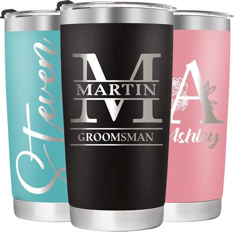 Personalized Tumbler with Names 16 Designs 10 Colors - Vacuum Insulated ...