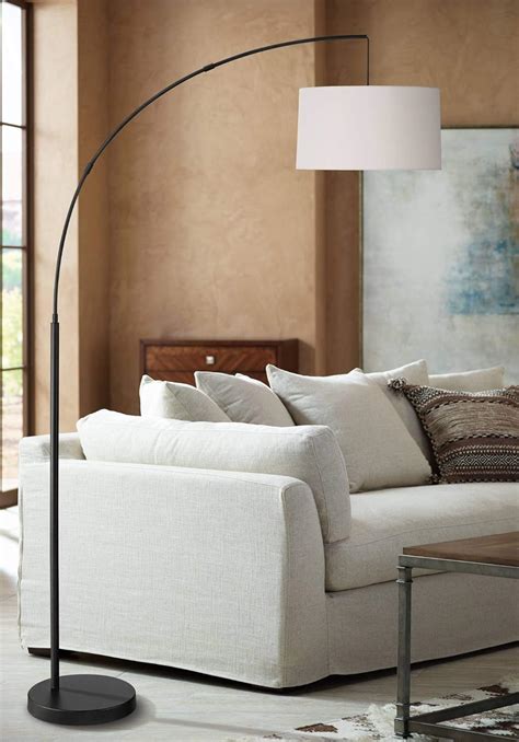 360 Lighting Cora Mid Century Modern Arc Floor Lamp 72" Tall Black ...