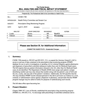 Fillable Online CS/SB 1700 Fax Email Print - pdfFiller