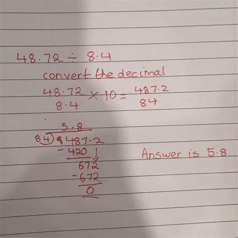 How to divide 48.72 by 8.4 - Brainly.in