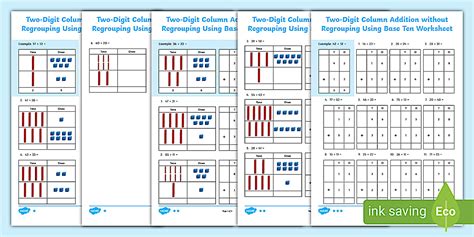 👉 Y3 Maths Column Addition without Regrouping using Base Ten