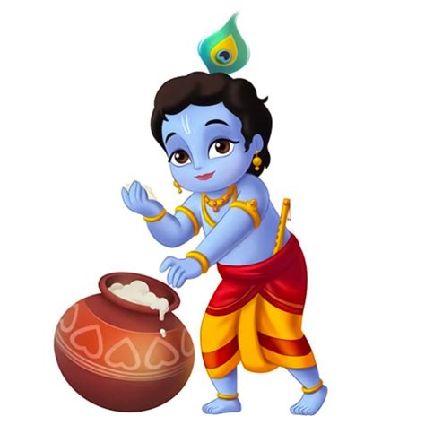 Krishna Wall Poster Sticker God Cartoon Krishna Wall Poste Kids ...