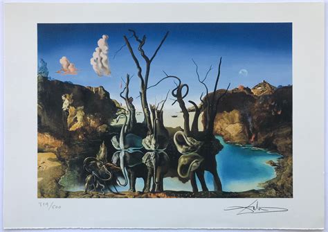 Salvador Dali Edition Lithograph, "swans Reflecting Elephants", Dalí ...