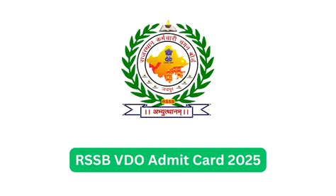 Rajasthan VDO Admit Card 2025 Out at rssb.rajasthan.gov.in, Direct ...