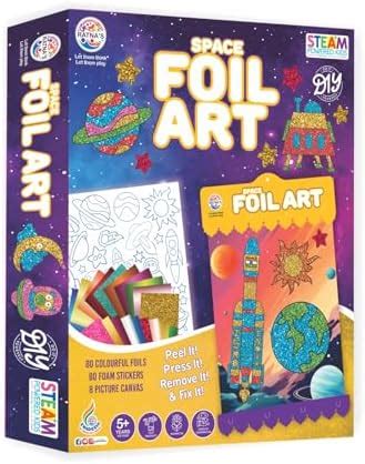 Buy RATNA'S Space Foil Art DIY Activity Kit STEAM Powered Foil Fun Art ...