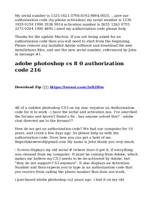 Image result for Photoshop CS3 Authorization Code Number