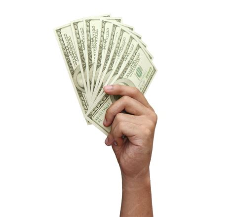 Premium Photo | Man with American money hand holding money bank white ...