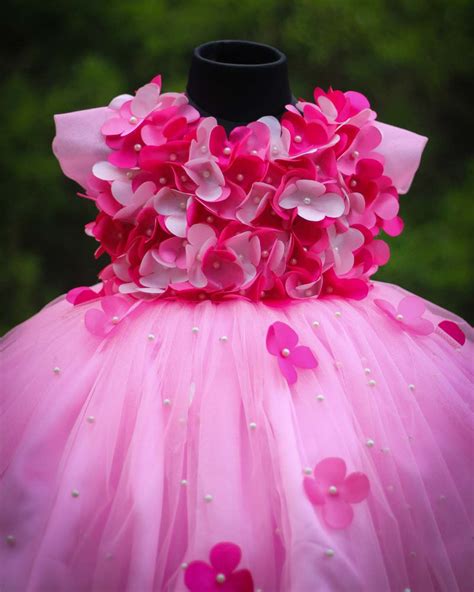 Rani Pink And Baby Pink Flower Petal Frock | Flower Frock – www.liandli.in