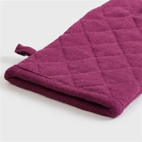 Buy Colour Connect Purple Textured Cotton Oven Mitten from Home Centre ...