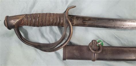 US Civil War cavalry sword by Ames, 1862, with scabbard and interesting ...