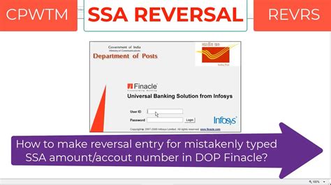 SSA/PFF Reversal in DOP Finacle