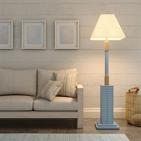 Dovecove Cyndra 63'' Standard Coastal Shutter Floor Lamp - 3 Way Switch ...