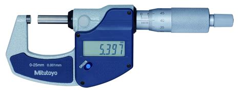 Mitutoyo 293-821-30 Digimatic LCD Micrometer, Ratchet Stop, 0-25mm ...