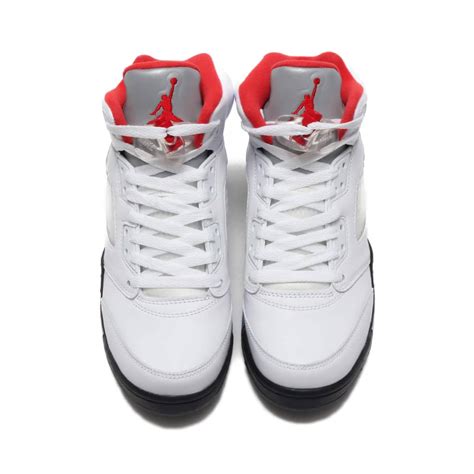 JORDAN BRAND AIR JORDAN 5 RETRO(GS) TRUE WHITE/FIRE RED-BLACK 20SP-S ...