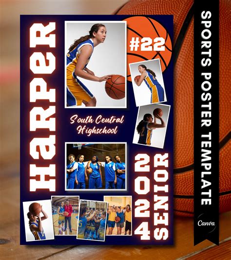 Basketball Poster for Senior Night, Senior Night Basketball Poster ...