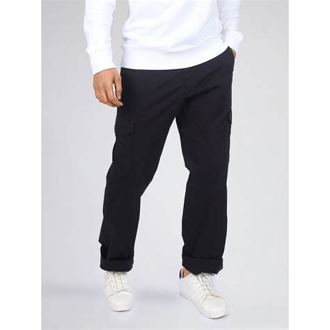 Buy Lee Men Black Solid Cargo Online