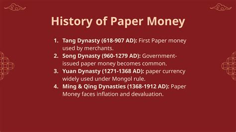Paper Money Chinese inventions history lesson | PPTX