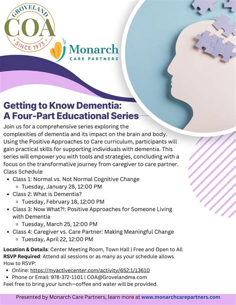 Getting to Know Dementia: A Four-Part Educational Series, 183 Main St ...