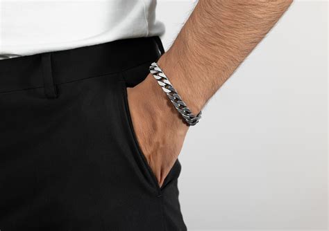 Dragon Textured Cuban Link Bracelet for Men