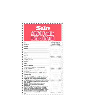 Fillable Online 950 Footie with a friend - The Sun Fax Email Print ...