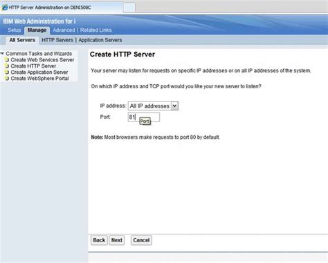 Creating a Webserver Definition