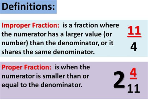 Image result for Improper Fraction Definition