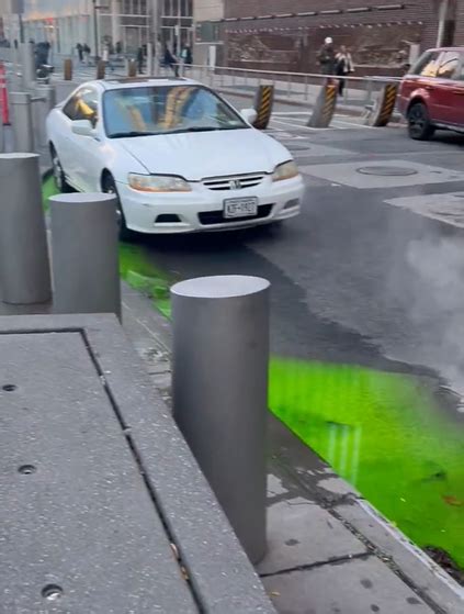 Watch: Green Liquid Spews Out Of Sewers In New York City