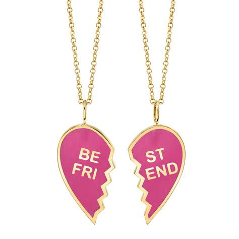 Enamel Best Friend Necklaces (Set of 2) – Baby Gold