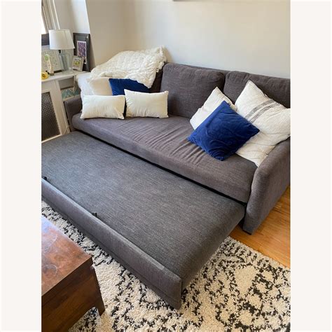 Crate & Barrel Trundle Sleeper Sofa - AptDeco