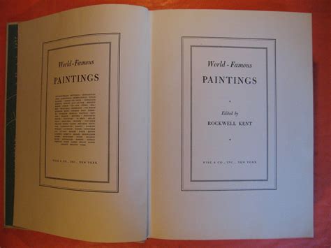 World-Famous Paintings by Kent, Rockwell (editor): Very Good Hard Cover ...