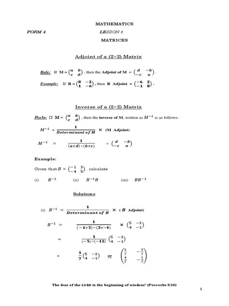 Image result for Adjoint Matrix Properties