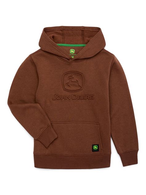 John Deere Boy's Embossed Fleece Graphic Pullover Hoodie, Carafe, Sizes ...