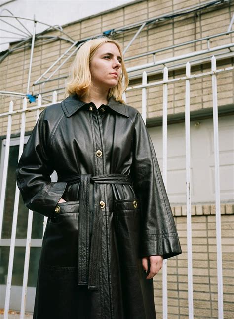 Women's Black Leather Trench Coat 1970 Vintage Leather Coat Winter Long ...