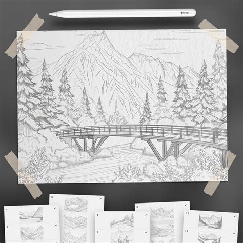 Procreate Landscape Tutorial Mountains 的图像结果