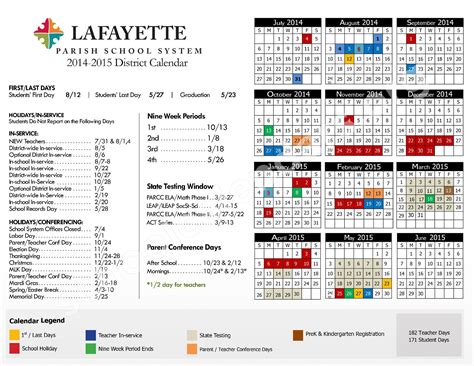 Lafayette Parish Calendar