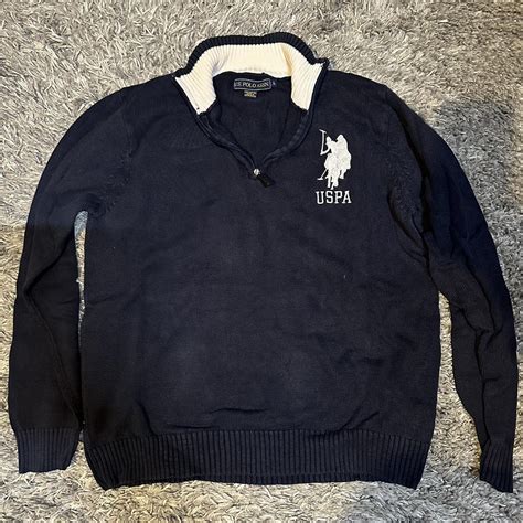 Polo half zip sweater Size L - Depop