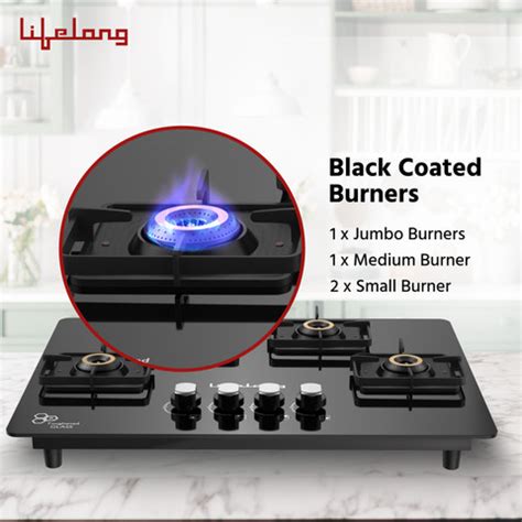 Lifelong Ember LLHT934 HobTop with Battery Operated Ignition Glass ...