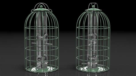 Caged Bird Feeder 3D Model $29 - .3ds .blend .c4d .fbx .max .ma .lxo ...