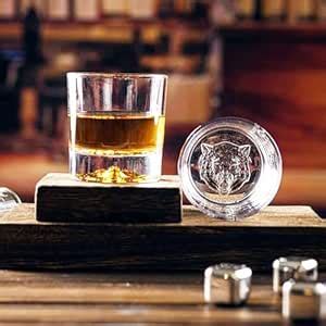 Buy Melbify Wolf Whiskey Glass| Set of 6 | Animal Whiskey Glass| Old ...