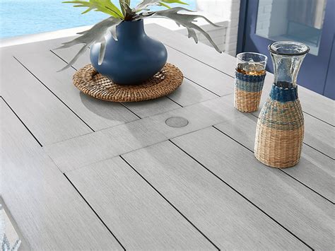 Sun Valley 5 Pc Light Gray Blue Aluminum Outdoor Dining Set With Bar ...