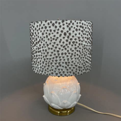 Mid-century Italian Glazed Ceramic Artichoke Table Lamp For Sale at 1stDibs