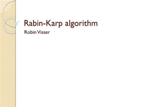 Image result for How and Why Rabin-Karp Algorithm Works