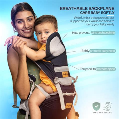 Baybee Ergo+ Hip Seat Baby Carrier with 6 Carry Positions – Baybee India