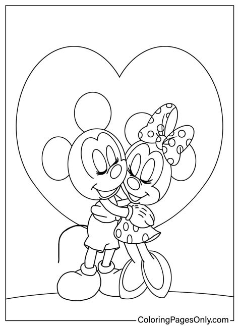Mickey And Minnie Coloring Pages