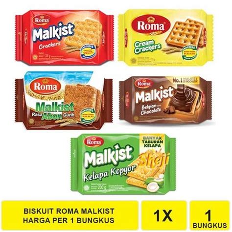 Jual Roma Malkist Crackers Biskuit 1 bungkus Rasa - CoklatBiasa 90g ...