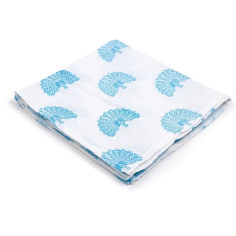Baby Swaddle Wrap | Little Peacock Print | The Mom Store