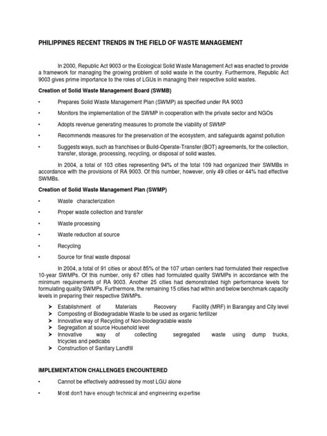 Image result for Stastic Data Analysis of Waste Management Philippines