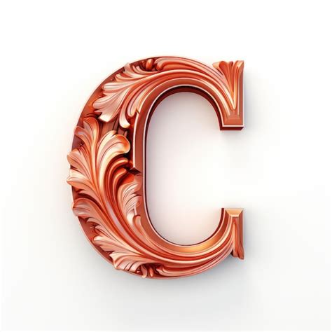 3d gegraveerde koperen letters in reliëf stijl C Icon voor uw website ...