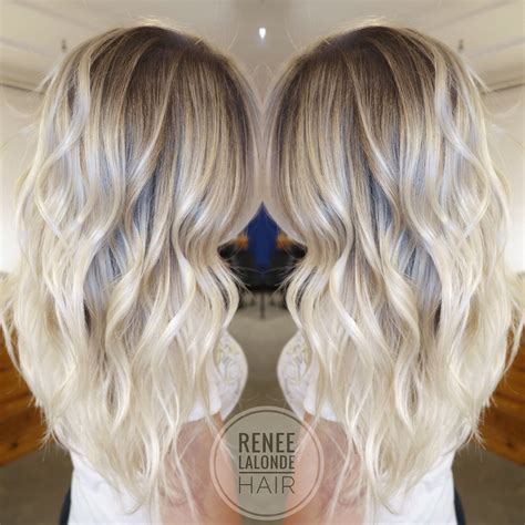 Platinum Blonde Balayage Long Hair Beach Waves Long Blonde Hair Cuts ...