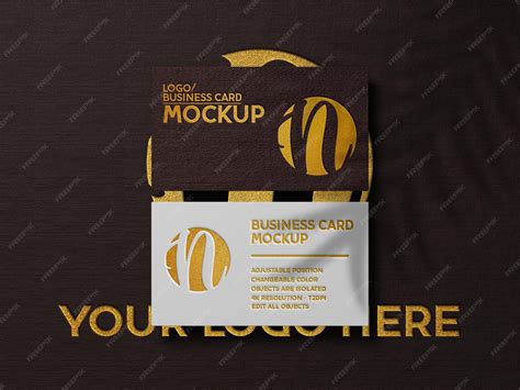 Premium PSD | Business card and logo mockup with silver and golden texture